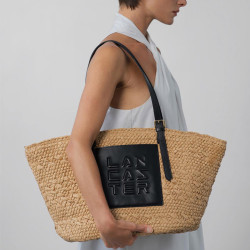 Lancaster Le Panier Large Wicker Tote Bag 518-081 Black