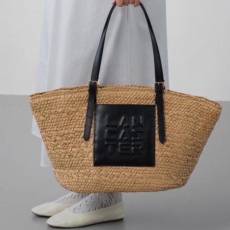 Lancaster Le Panier Large Wicker Tote Bag 518-081 Black