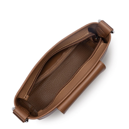 Lancaster Maya Double Kba Organized Pouch 517-104 Mocha