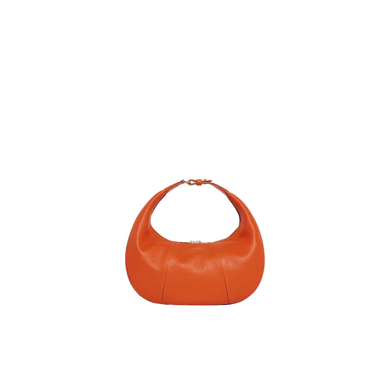 Le Tanneur Juliette Small Hobo Bag in Grained Earth Burnt Leather