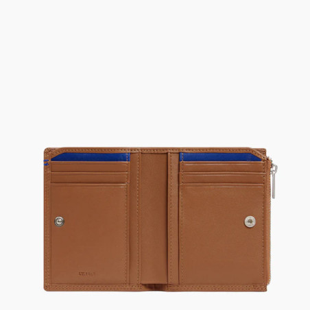 Le Tanneur Martin Zippered Smooth Leather Anti RFID Tan Wallet