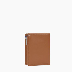 Le Tanneur Martin Zippered Smooth Leather Anti RFID Tan Wallet