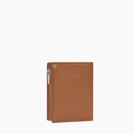 Le Tanneur Martin Zippered Smooth Leather Anti RFID Tan Wallet