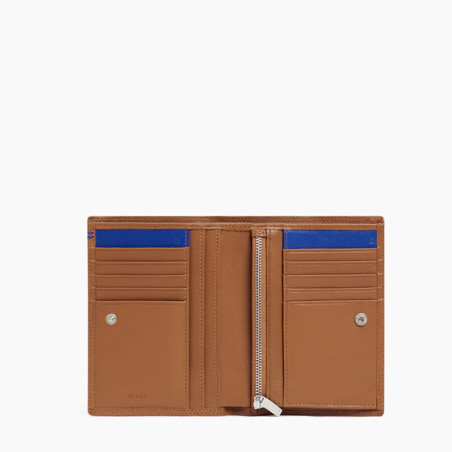 The Tanneur Martin Large Zippered Smooth Leather Anti RFID Tan