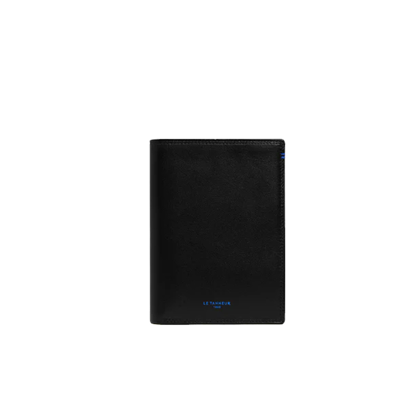 The Tanneur Martin Large Zippered Smooth Leather Anti RFID Black Wa...
