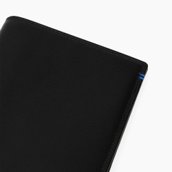 The Tanneur Martin Large Zippered Smooth Leather Anti RFID Black Wa...