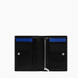 The Tanneur Martin Large Zippered Smooth Leather Anti RFID Black Wa...