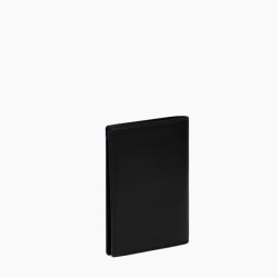 The Tanneur Martin Large Zippered Smooth Leather Anti RFID Black Wa...