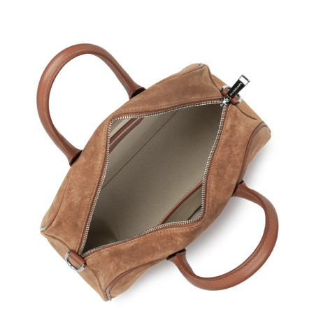 Lancaster Suède  Sac Bowling 480-085 Camel ouvert