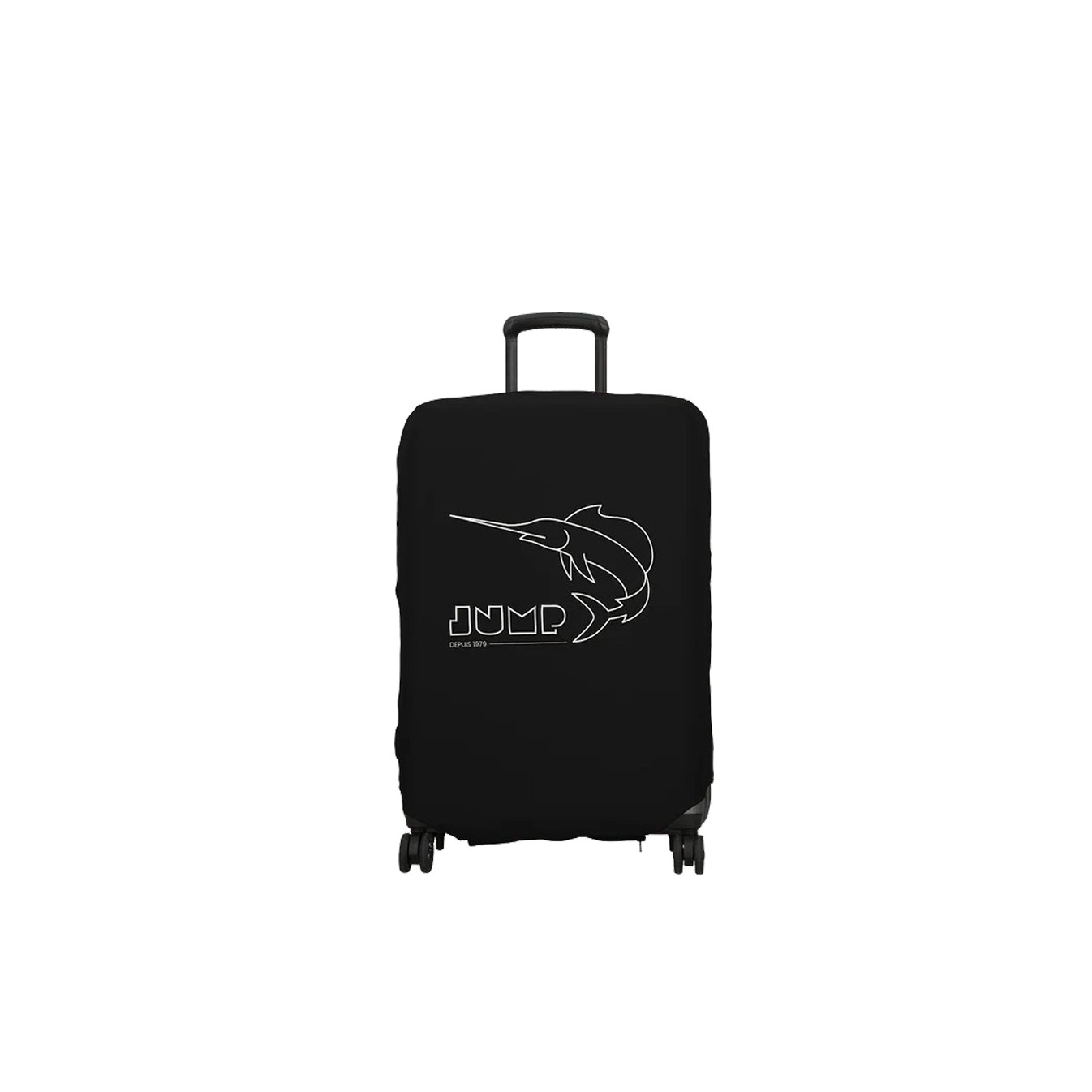 Jump Stretchable Suitcase Cover Size M In Black Spandex