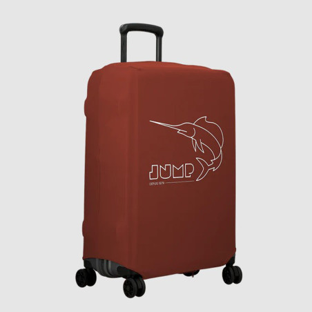 Jump Stretchable Suitcase Cover Size M In Spandex Terracotta