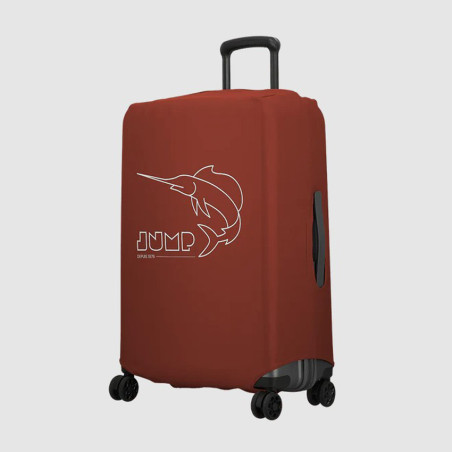 Jump Stretchable Suitcase Cover Size L in Spandex Terracotta
