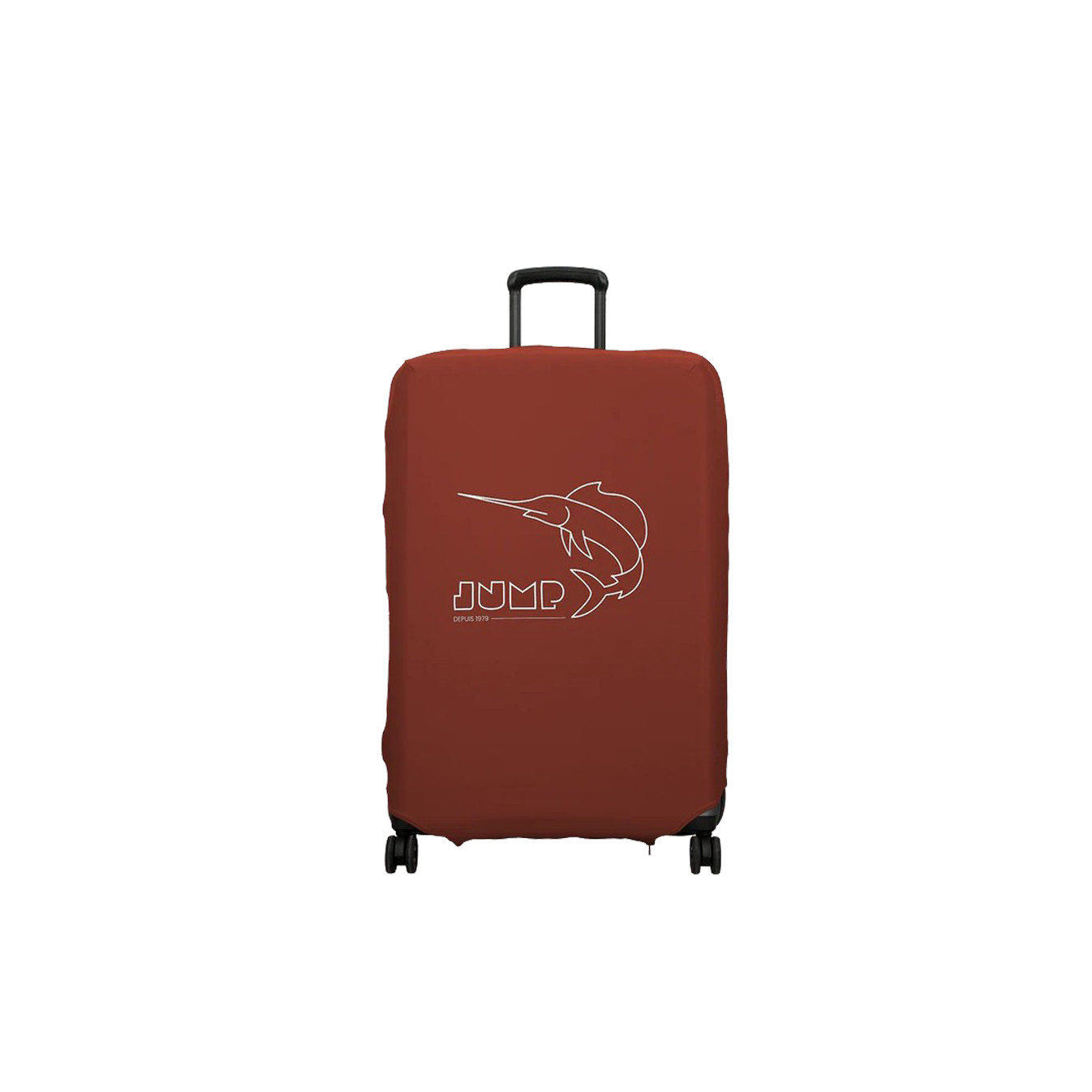 Jump Stretchable Suitcase Cover Size L in Spandex Terracotta