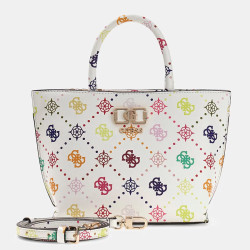 Guess Emelie Logo Mini Bag Tote Multi Logo