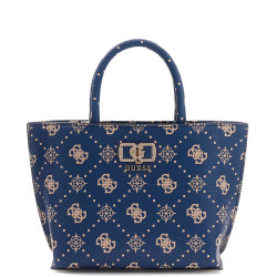 Guess Emelie Logo Mini Tote Bag Navy Logo