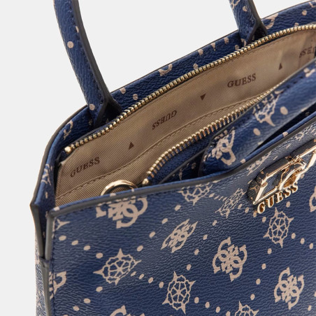 Guess Emelie Logo Mini Tote Bag Navy Logo
