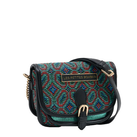 Margery Crossbody Bag with Colorful Ethnic/Turquoise Patterns
