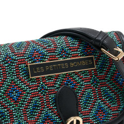 Margery Crossbody Bag with Colorful Ethnic/Turquoise Patterns