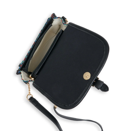 Margery Crossbody Bag with Colorful Ethnic/Turquoise Patterns