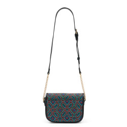 Margery Crossbody Bag with Colorful Ethnic/Turquoise Patterns