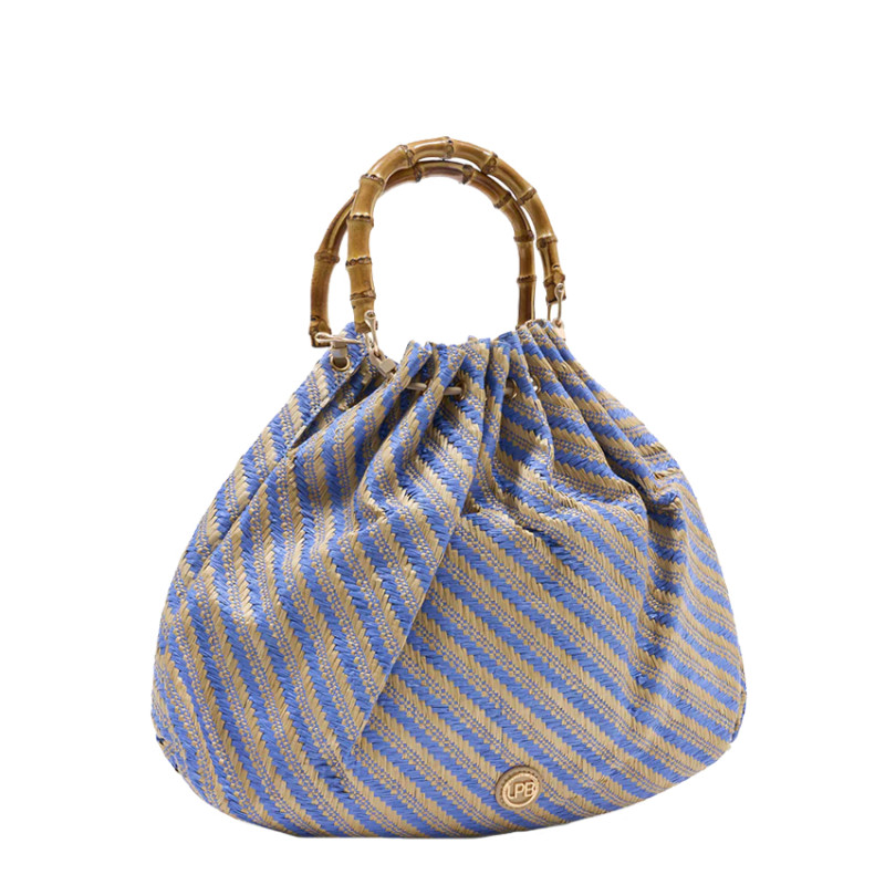 Les Petites Bombes Najeh Handbag Basket Sky