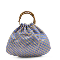 Les Petites Bombes Najeh Handbag Basket Sky
