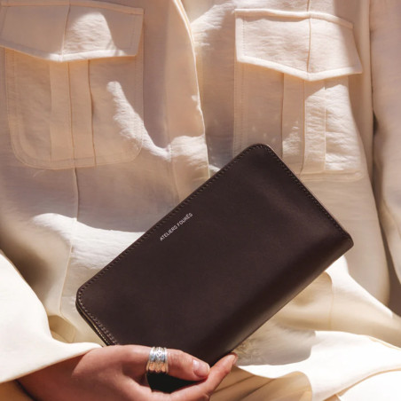 Ateliers Fourès Calista Perséphone Grand Wallet H68 Coffee