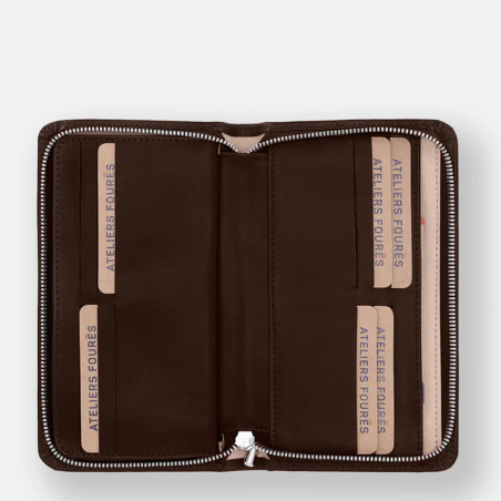 Ateliers Fourès Calista Perséphone Grand Wallet H68 Coffee
