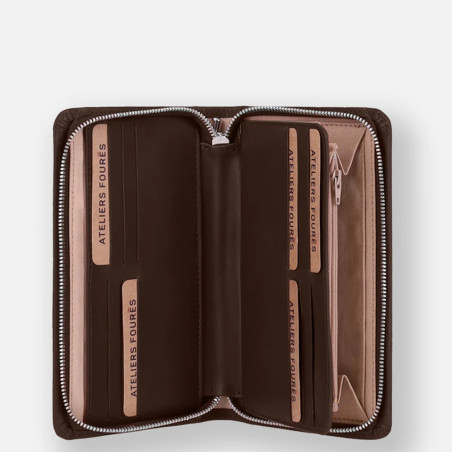 Ateliers Fourès Calista Perséphone Grand Wallet H68 Coffee