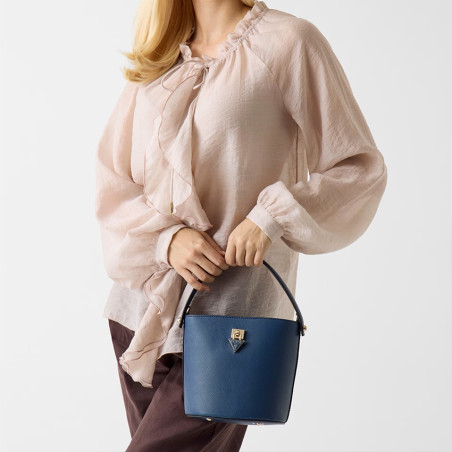 Guess Patsie Mini Bucket Bag Navy