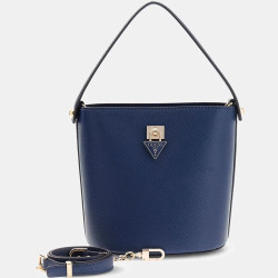 Guess Patsie Mini Bucket Bag Navy