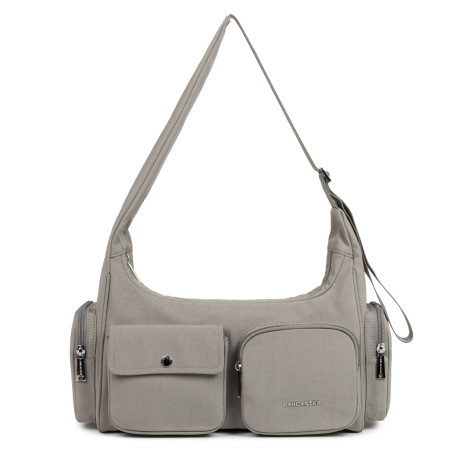 Lancaster Basic Pocket Shoulder Bag 510-92 Galet Fonce
