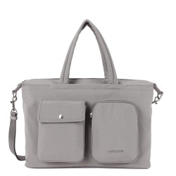 Lancaster Basic Pocket Tote Bag 510-93 Galet Fonce