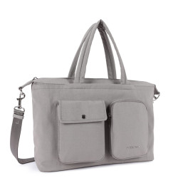 Lancaster Basic Pocket Tote Bag 510-93 Galet Fonce