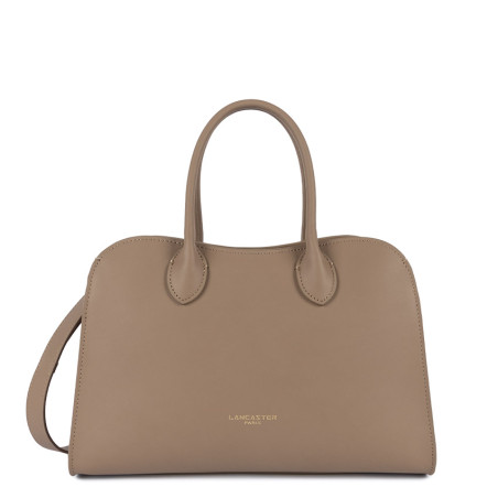 Lancaster Donna Hopper Sac Porté Main En Cuir Lisse 531-121 Praline face