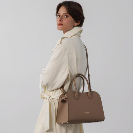Lancaster Donna Hopper Handbag in Smooth Calfskin 531-121 Praline