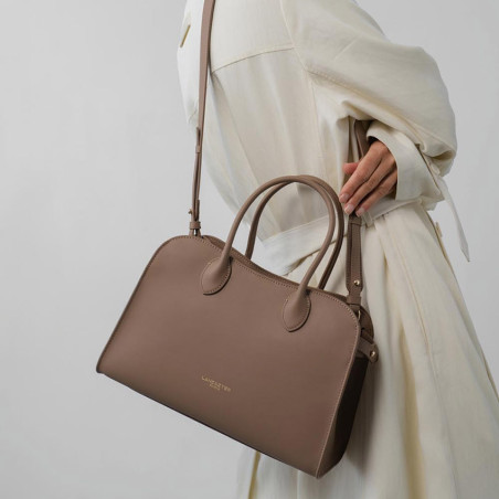 Lancaster Donna Hopper Handbag in Smooth Calfskin 531-121 Praline