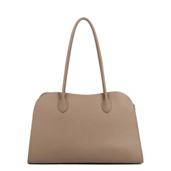 Lancaster Donna Hopper Grand Sac Shopping En Cuir Lisse 531-122 Praline dos