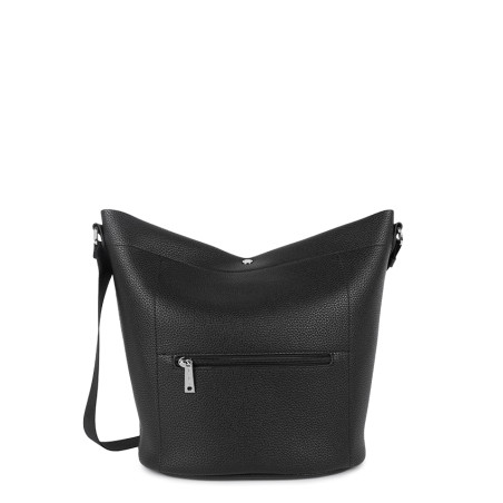 Lancaster Maya Double Kba Bucket Bag with Leather Trim 517-107 Black