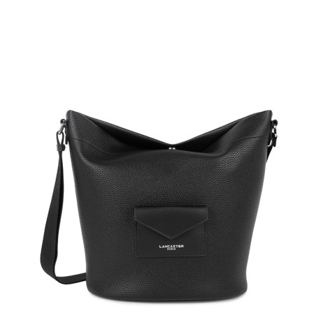 Lancaster Maya Double Kba Bucket Bag with Leather Trim 517-107 Black