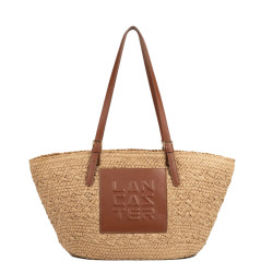Lancaster The Large Wicker Tote Bag 518-081 Cognac