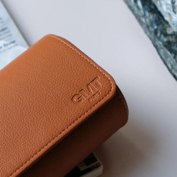 Maison Scarlett James Travel Case 3 Watches Faux Leather Camel