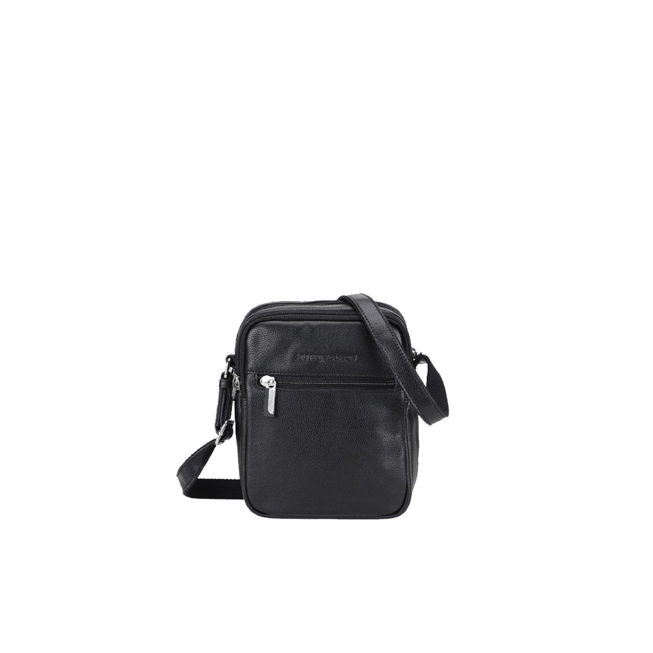 Arthur and Aston Dorian Zippered Satchel for Men in M Black Leather