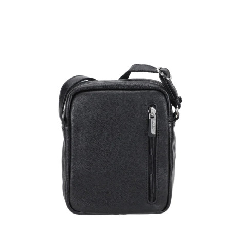 Arthur and Aston Dorian Zippered Satchel for Men in M Black Leather