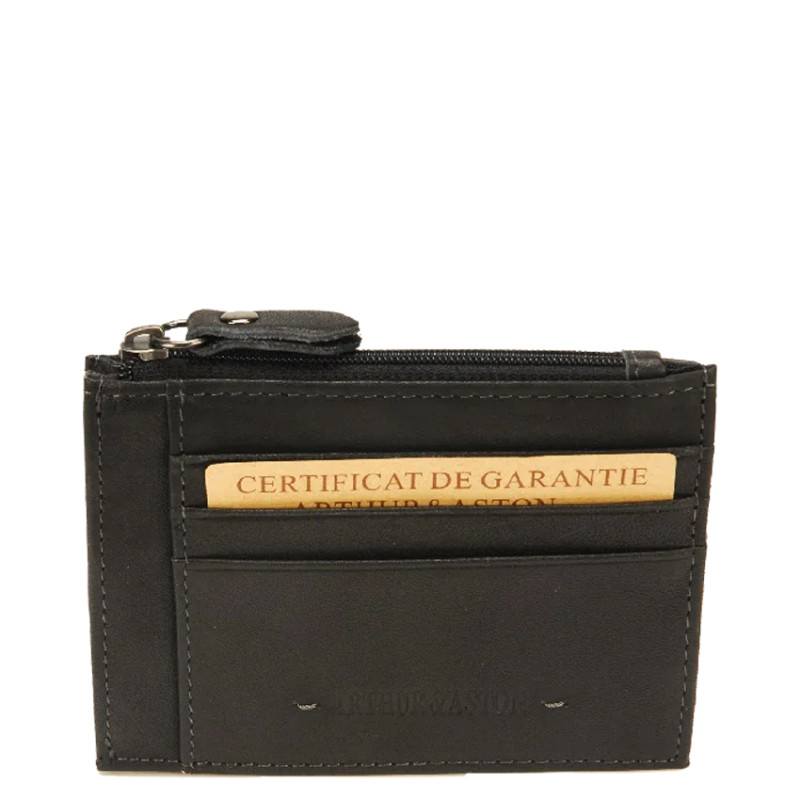 Arthur & Aston Johany Coin Purse Black Leather
