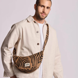 Hindbag Banana Bag Andrea Organic Cotton Zebra Cinnamon