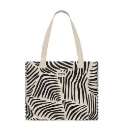 Hindbag Claude Large Cotton Bio Tote Bag Leopard Cream