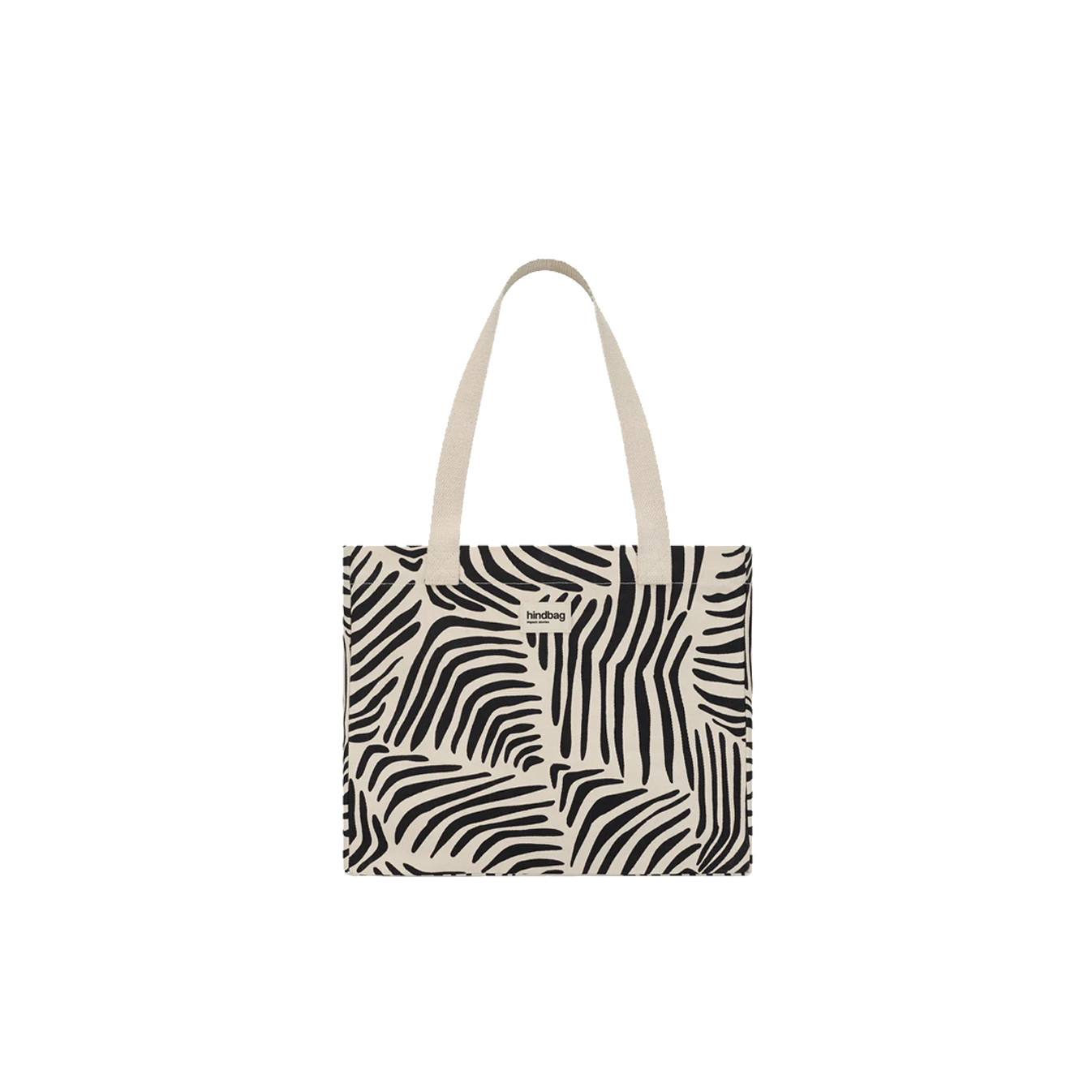 Hindbag Claude Large Cotton Bio Tote Bag Leopard Cream