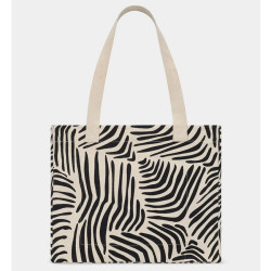 Hindbag Claude Grand Sac Cabas En Coton Bio Léopard Ecru dos