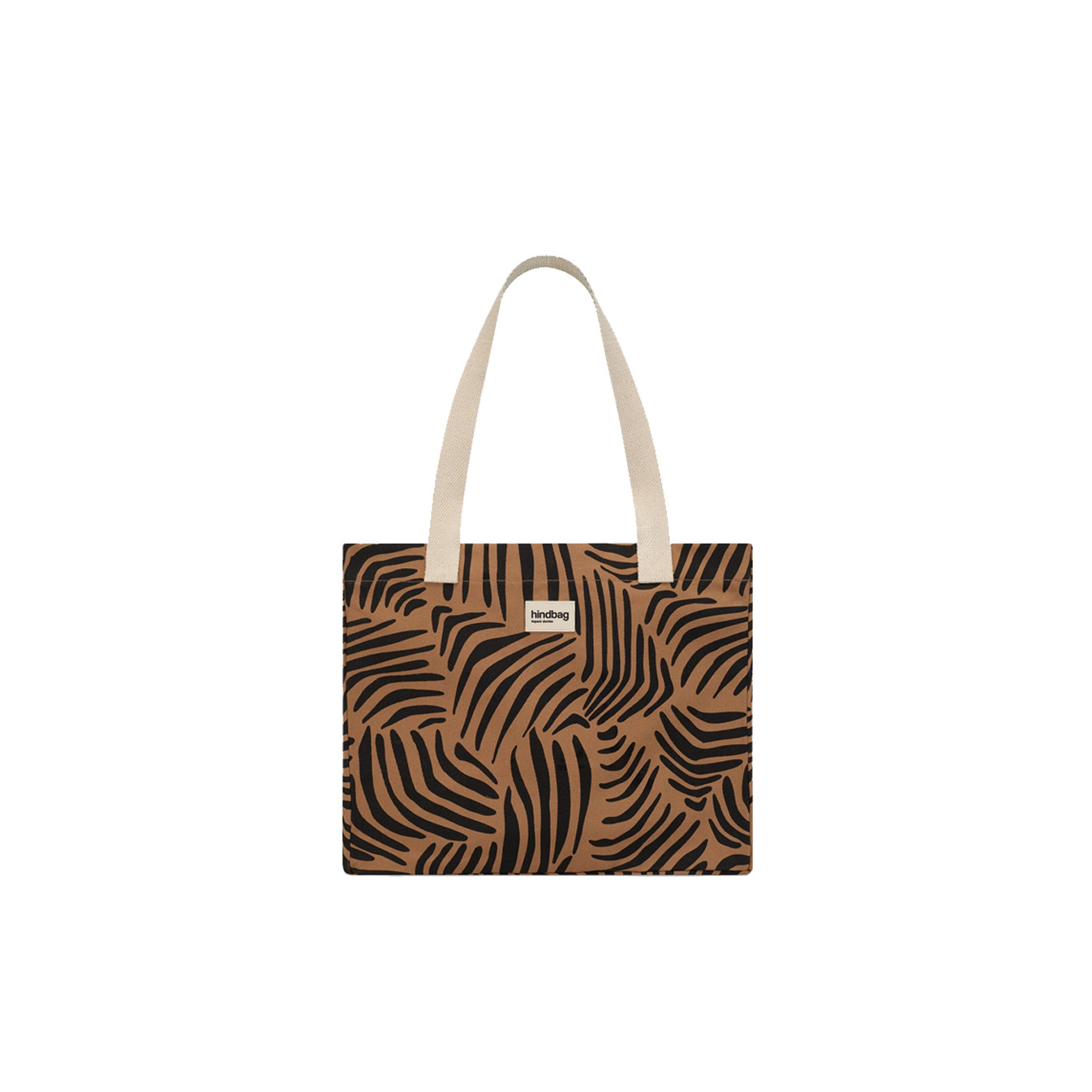 Hindbag Claude Large Cotton Bio Zebra Canele Tote Bag